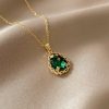 Anime My Dress Up Darling Kitagawa Marin Necklace Green Crystal Kawaii Cute Carnival Cosplay Accessory For 2 - My Dress-Up Darling Merch