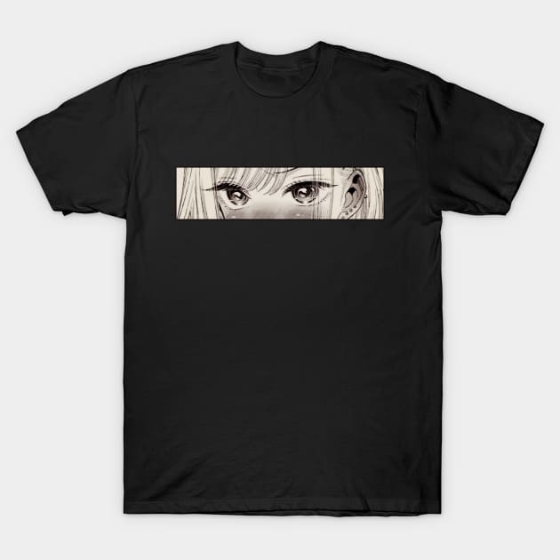 Lewd Marin Monochrome Eyes T Shirt - My Dress-Up Darling Merch