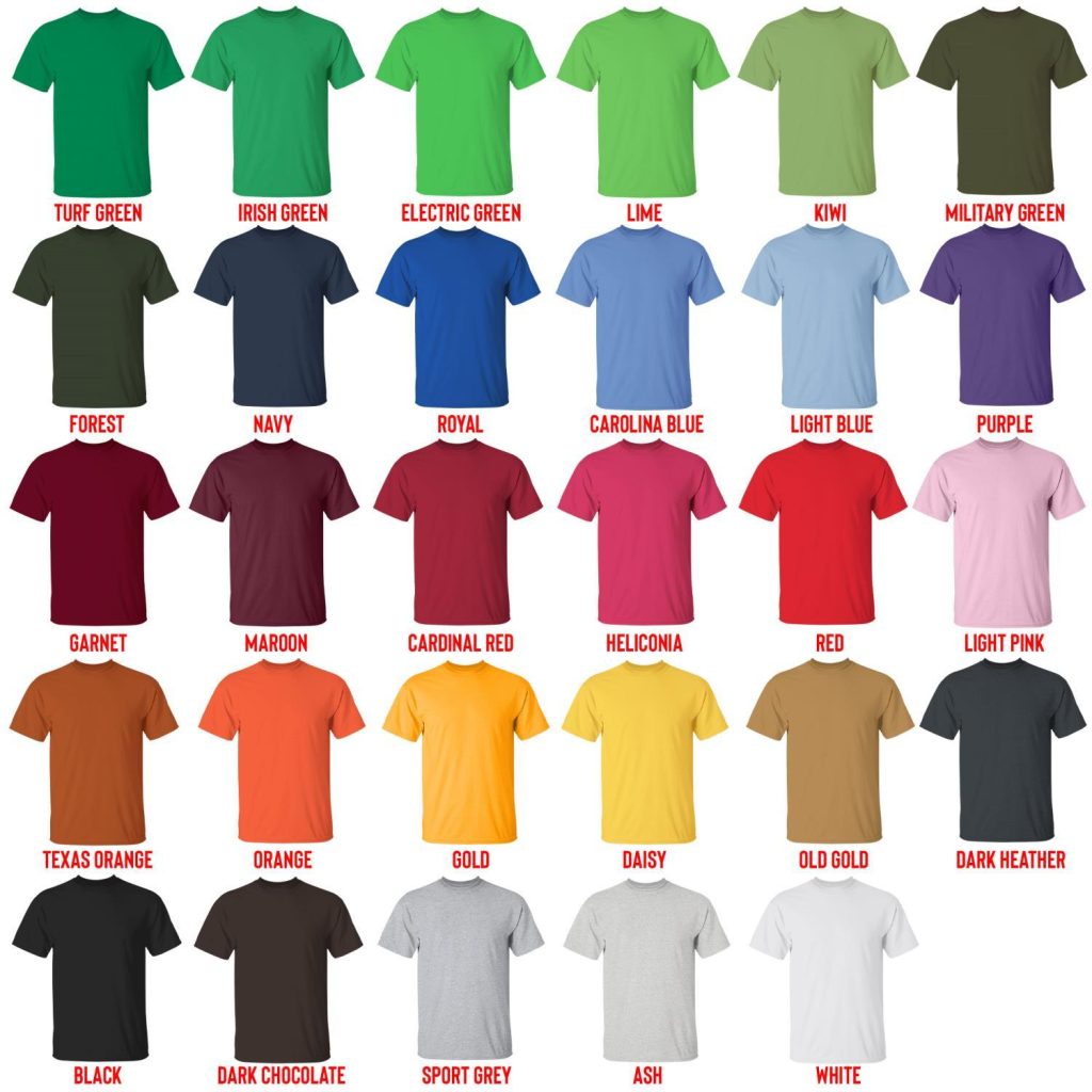 t shirt color chart - My Dress-Up Darling Merch