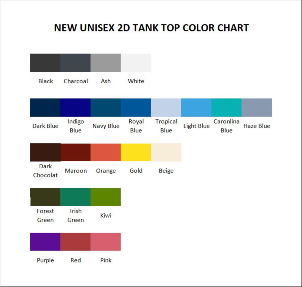 tank top color chart - My Dress-Up Darling Merch