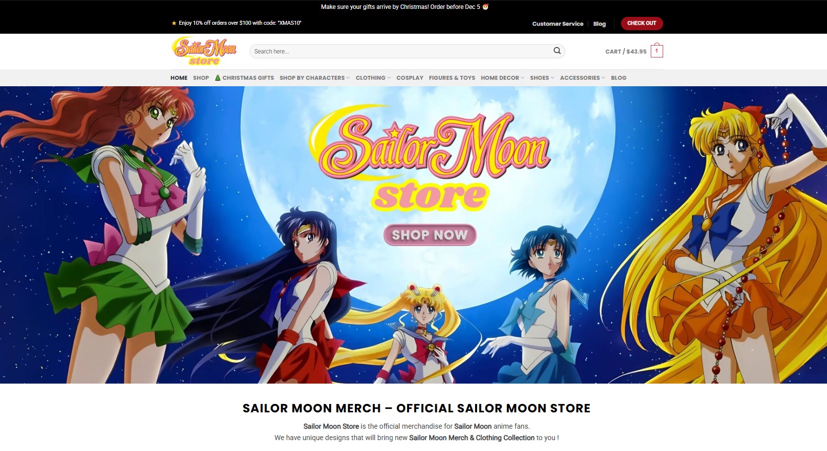 Sailoor Moon Store Homepage - My Dress-Up Darling Merch